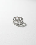 Cuban Chain Plain Ring | Silver
