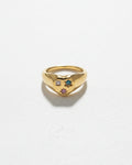 Heart Multicolor Zircon Signet Ring | Gold