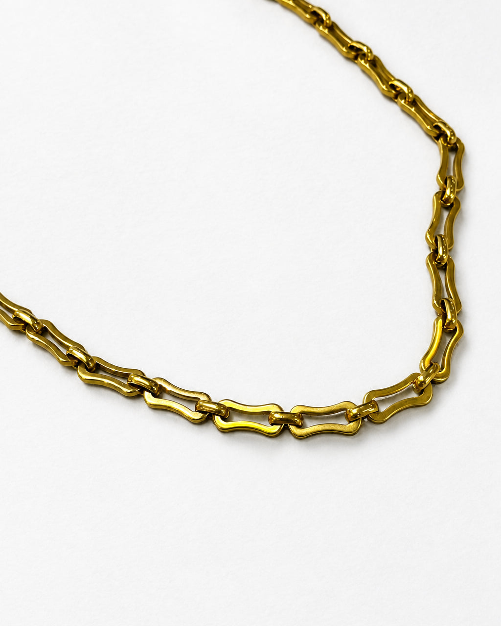 Bone Link Necklace | Gold