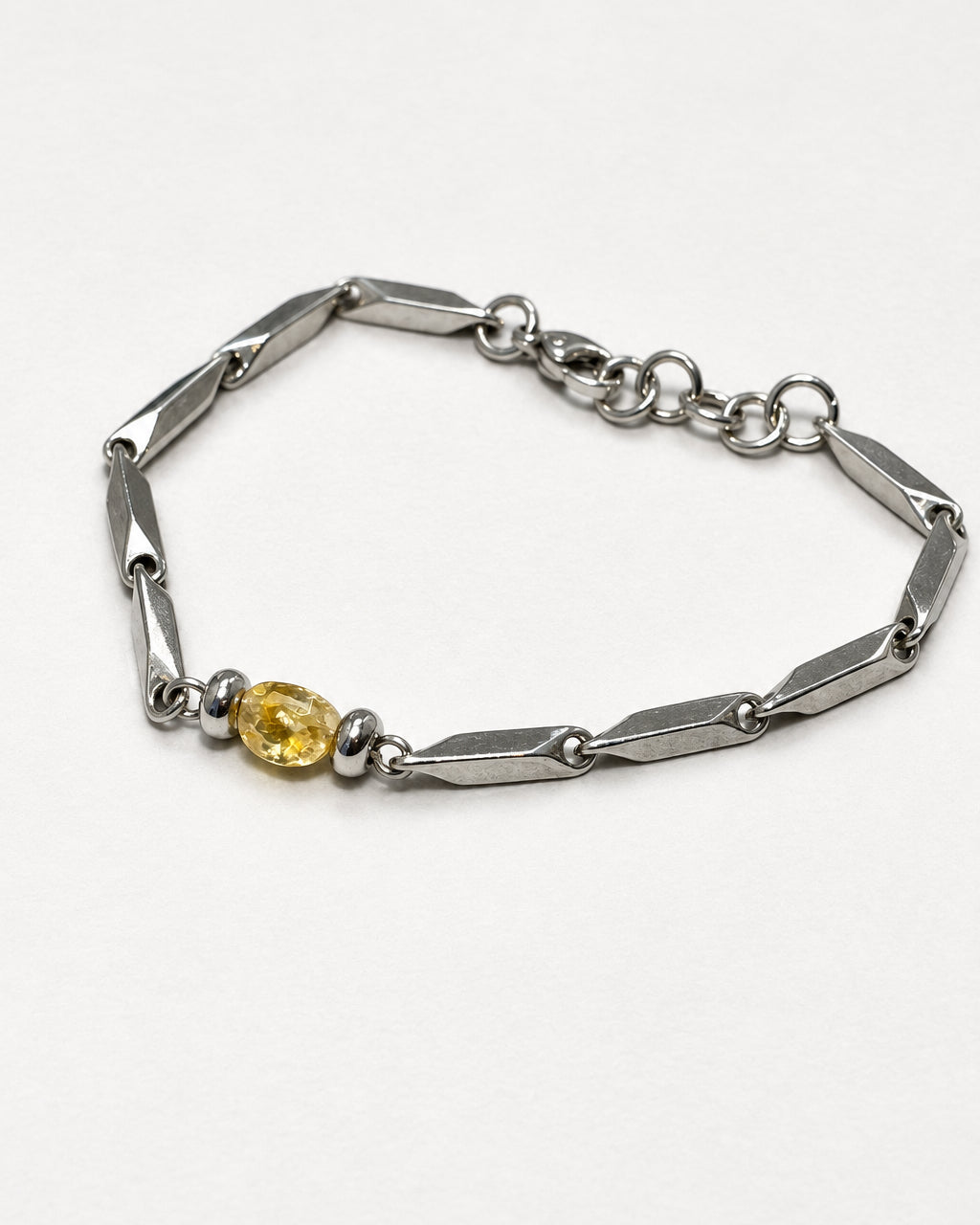 Citrine Barlink Bracelet | Silver