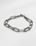 Thick Paperclip Chain Bracelet | Silver