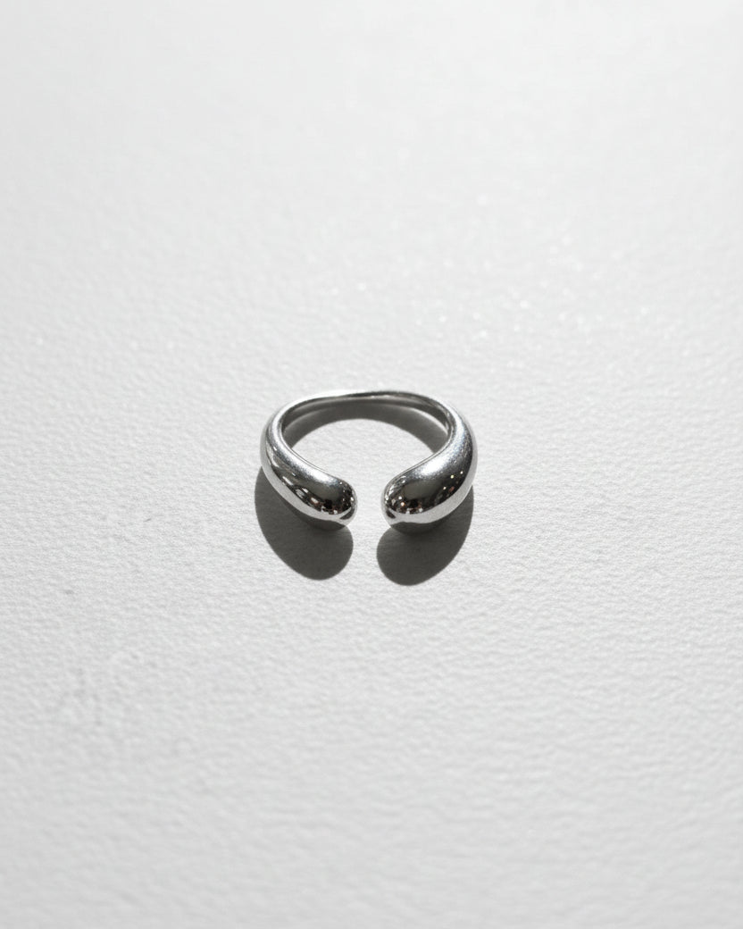 Open End Drop Adjustable Ring | Silver