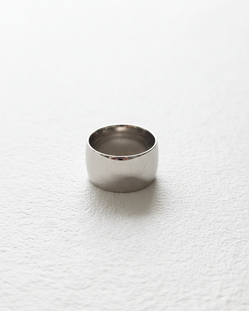 Mirror Thick Plain Ring | Silver