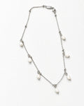 Dangling Pearl Necklace | Silver