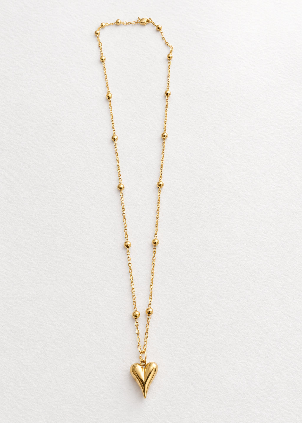 Solid Heart Necklace | Gold