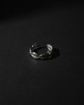 Bean Linked Adjustable Ring | Silver