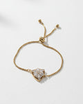 Triangle Pave Zircon Slide Bracelet | Gold