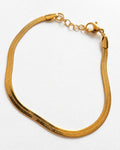 Dainty Herringbone Bracelet | Gold