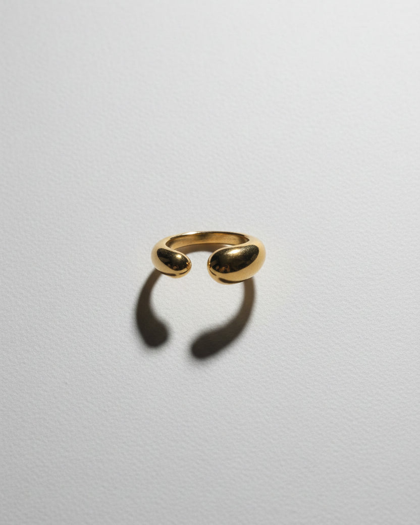 Open End Drop Adjustable Ring | Gold