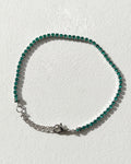 Dainty Embun Green Diamante Bracelet | Silver