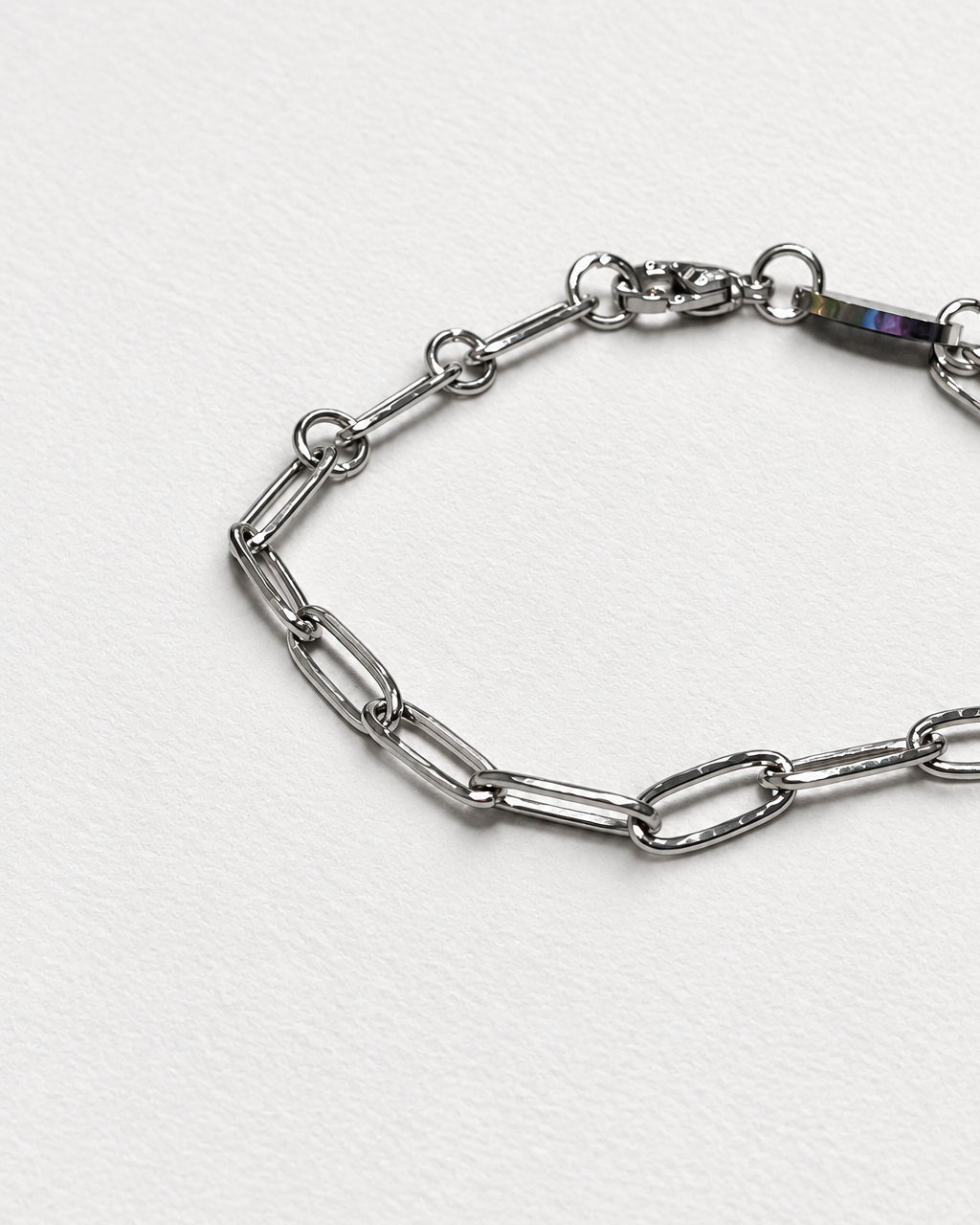 Thin Paperclip Bracelet | Silver