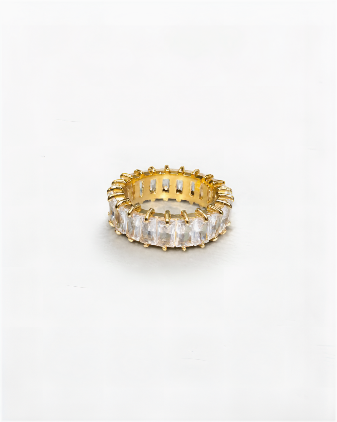 Embun White Rounded Ring | Gold