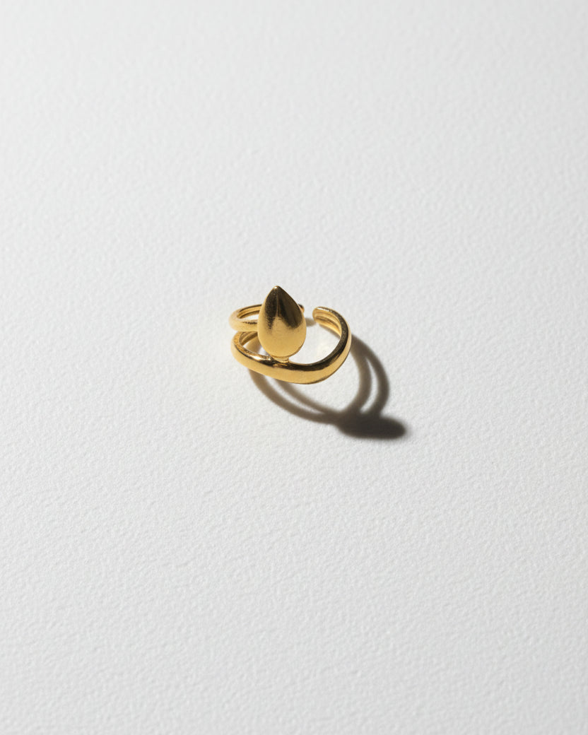 Teardrop Adjustable Ring | Gold