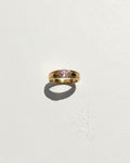 Pink Zircon Layer Signet Ring | Gold