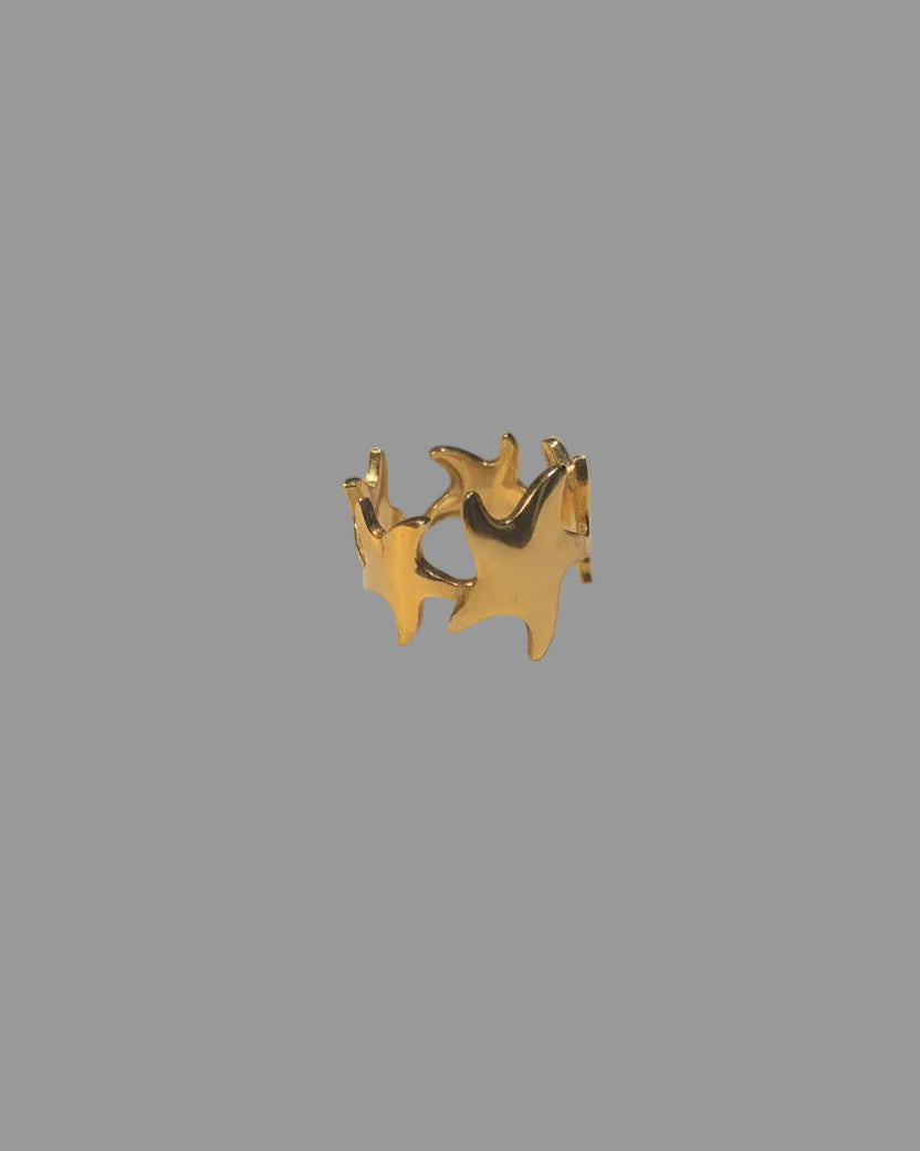 Starfish Adjustable Ring | Gold