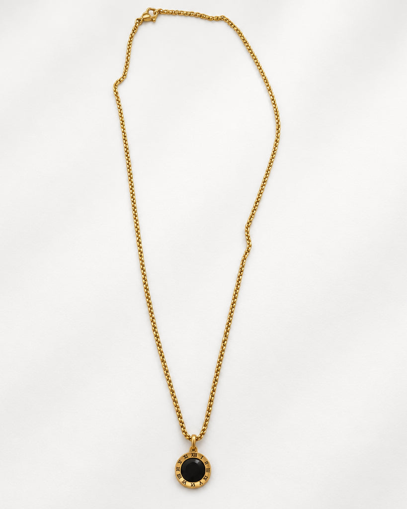 Numeral Enamel Necklace | Gold