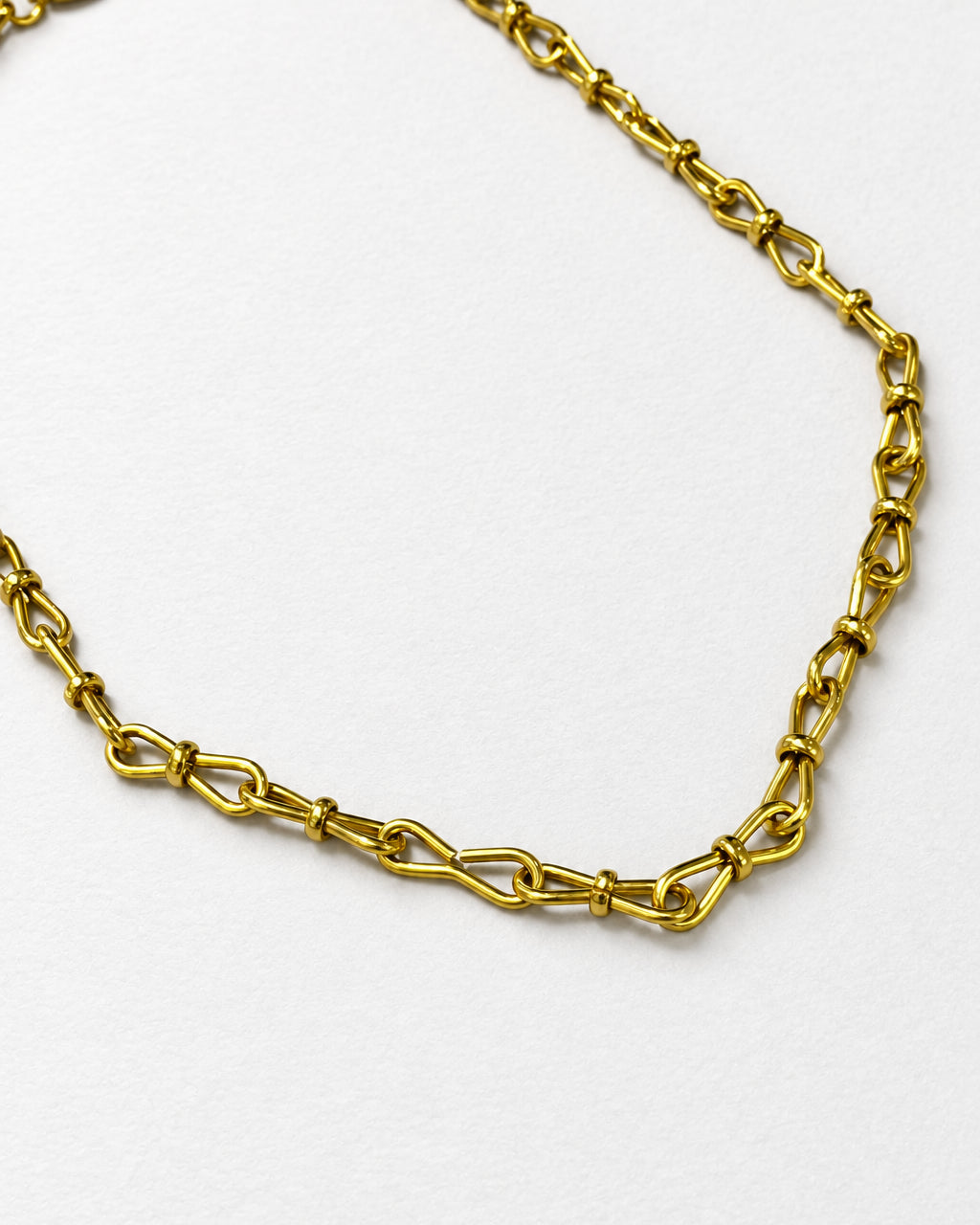 Bow Link Necklace | Gold