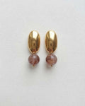 Copper Rutile Mirror Stud Earring | Gold
