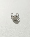 White Druzy Quartz Ring | Silver