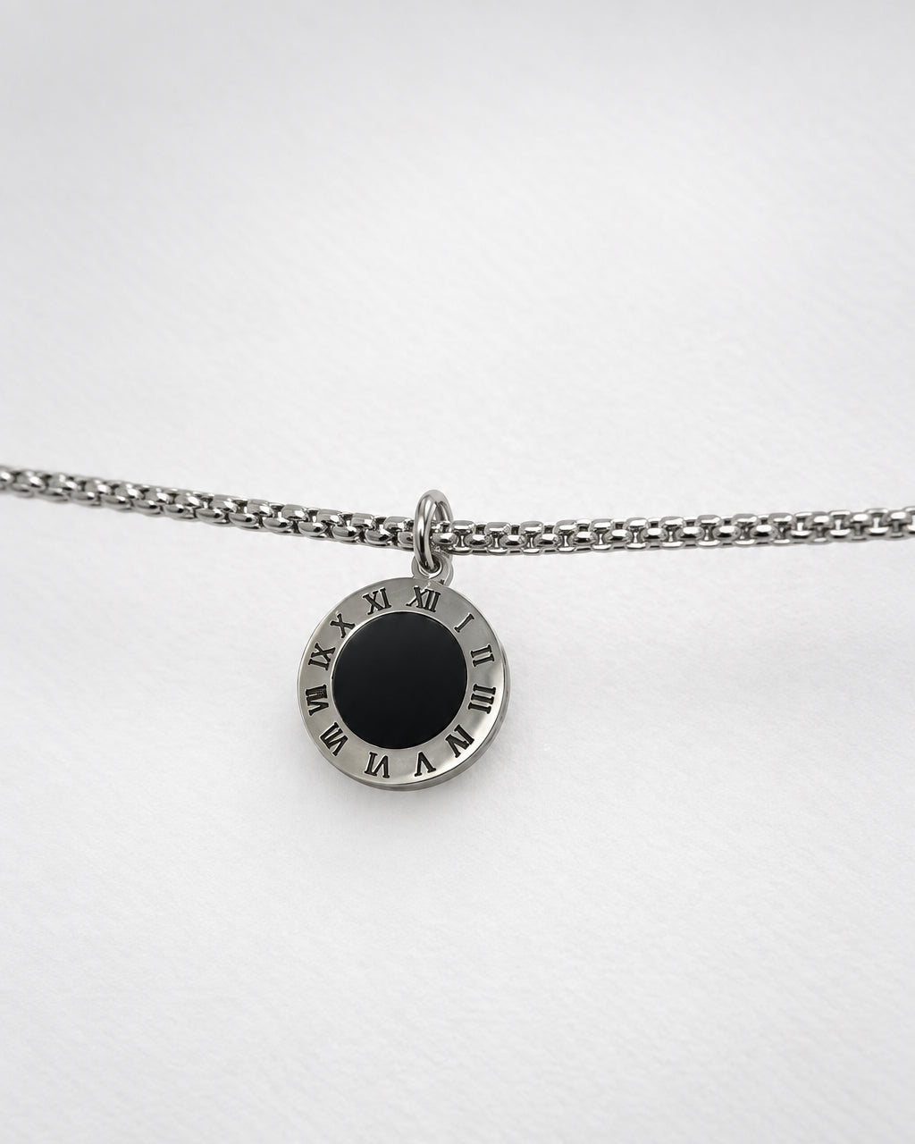 Numeral Enamel Necklace | Silver