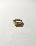 Rectangle Star Pink Signet Ring | Gold