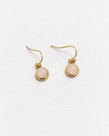 Pesona Rose Quartz Hook Earring | Gold
