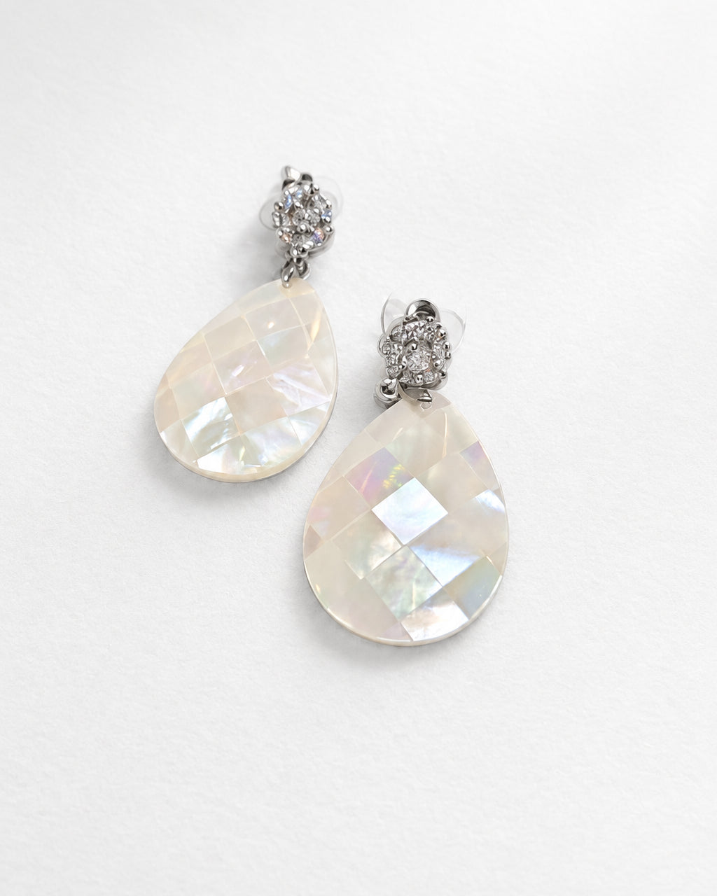 Mosaic Mother of Pearl Earring | Gold