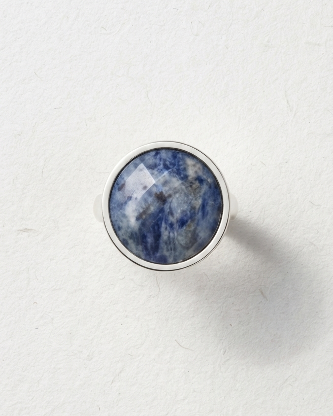 Gemerlap Sodalite Statement Ring | Silver