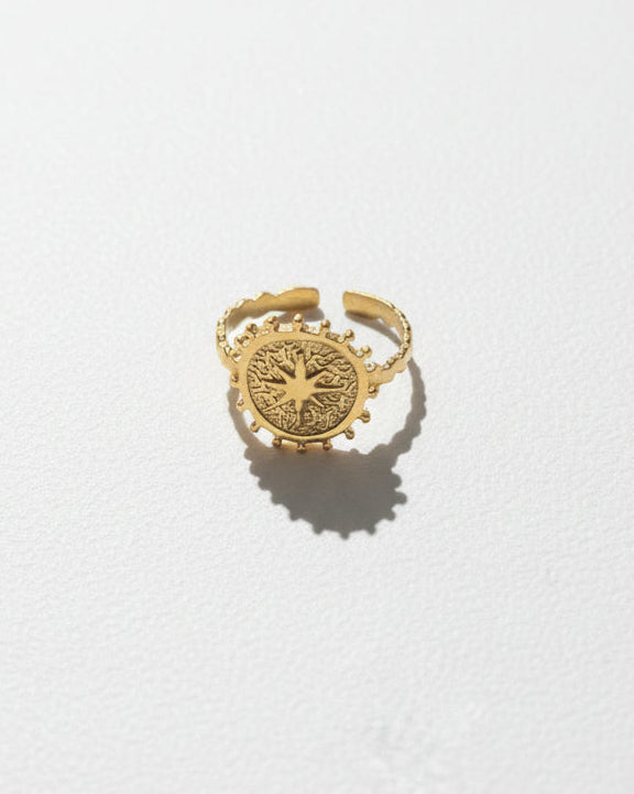 Sun Adjustable Ring | Gold