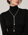 Pearl Slide Necklace | Silver