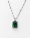 Embun Green Zircon Necklace | Silver