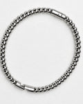 Plain Bead Bangle | Silver