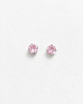 Flatback Light Pink Zircon | Silver