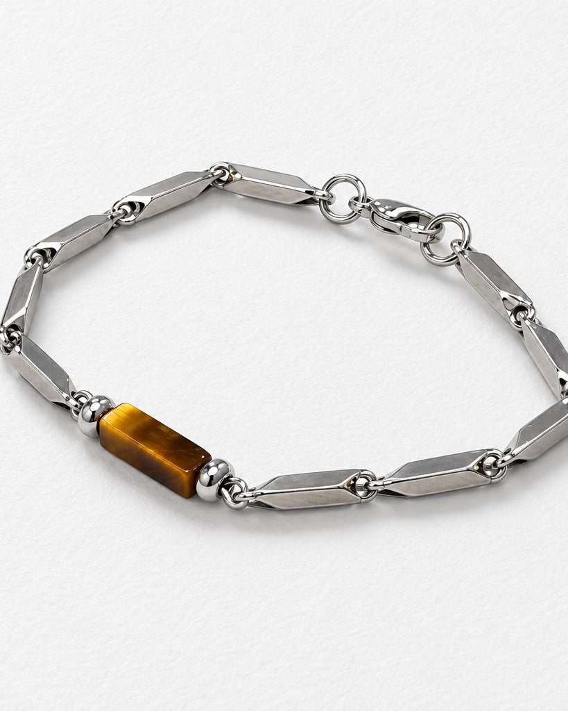 Tiger Eye Barlink Bracelet | Silver