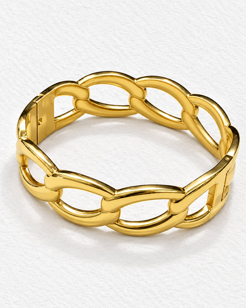 Figaro Chain Bangle | Gold