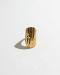 Statement Textured Adjustable Ring | Gold