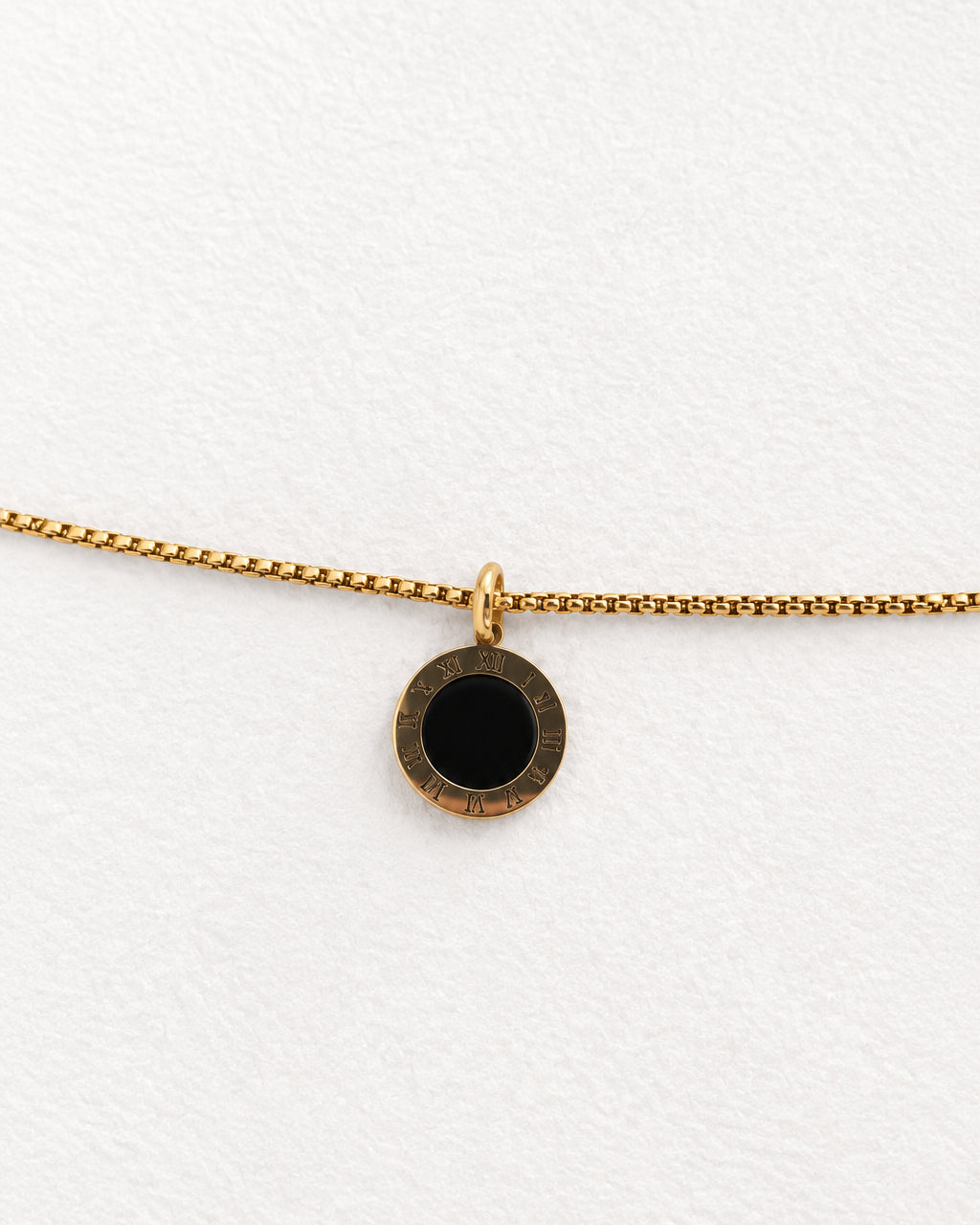 Numeral Enamel Necklace | Gold