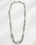 Textured Paperclip Necklace | Silver