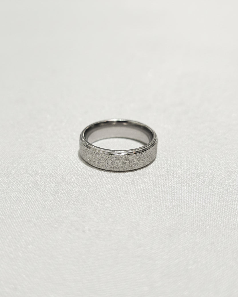 Sparkle Brush Plain Ring | Silver