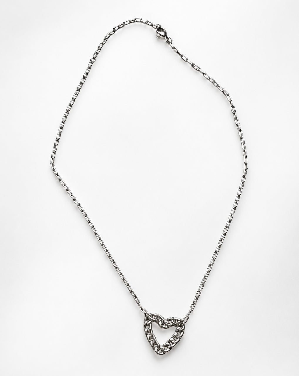 Linked Heart Necklace | Silver