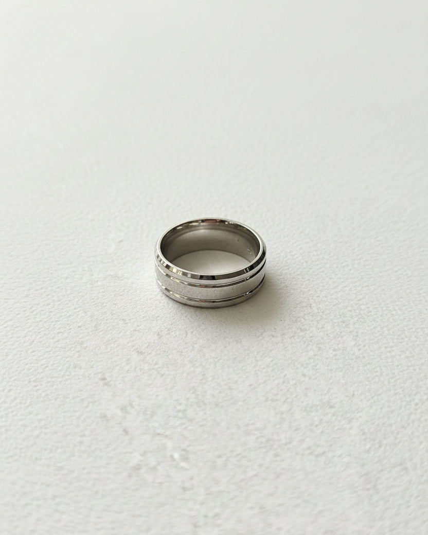 Polished Line Plain Ring | Silver