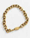 Plain Faceted Link Bracelet | Gold