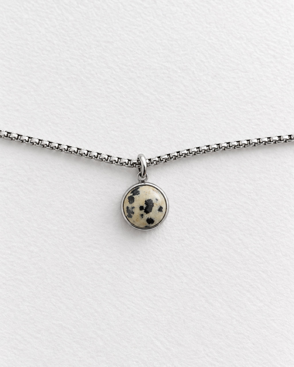 Pesona Dalmatian Jasper Necklace | Silver
