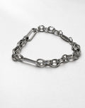 Plain Textured Paperclip Bracelet | Silver