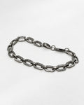 Geometric Oval Bracelet | Silver