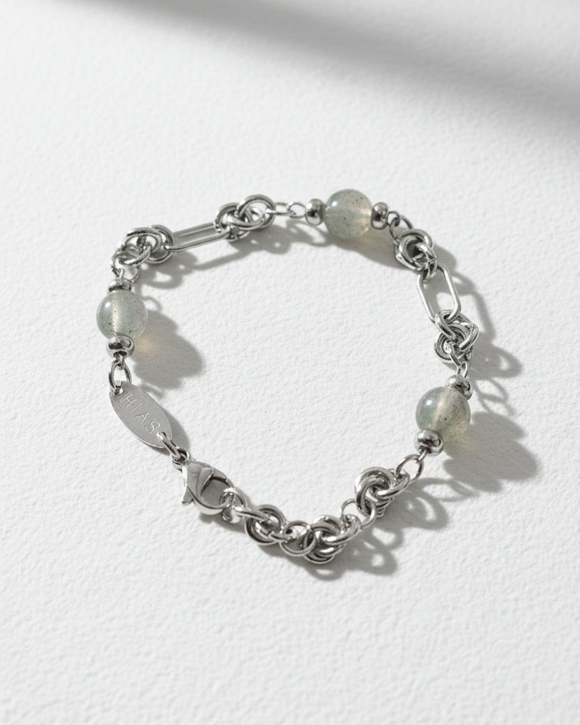 Knot with Labradorite Bracelet | Silver