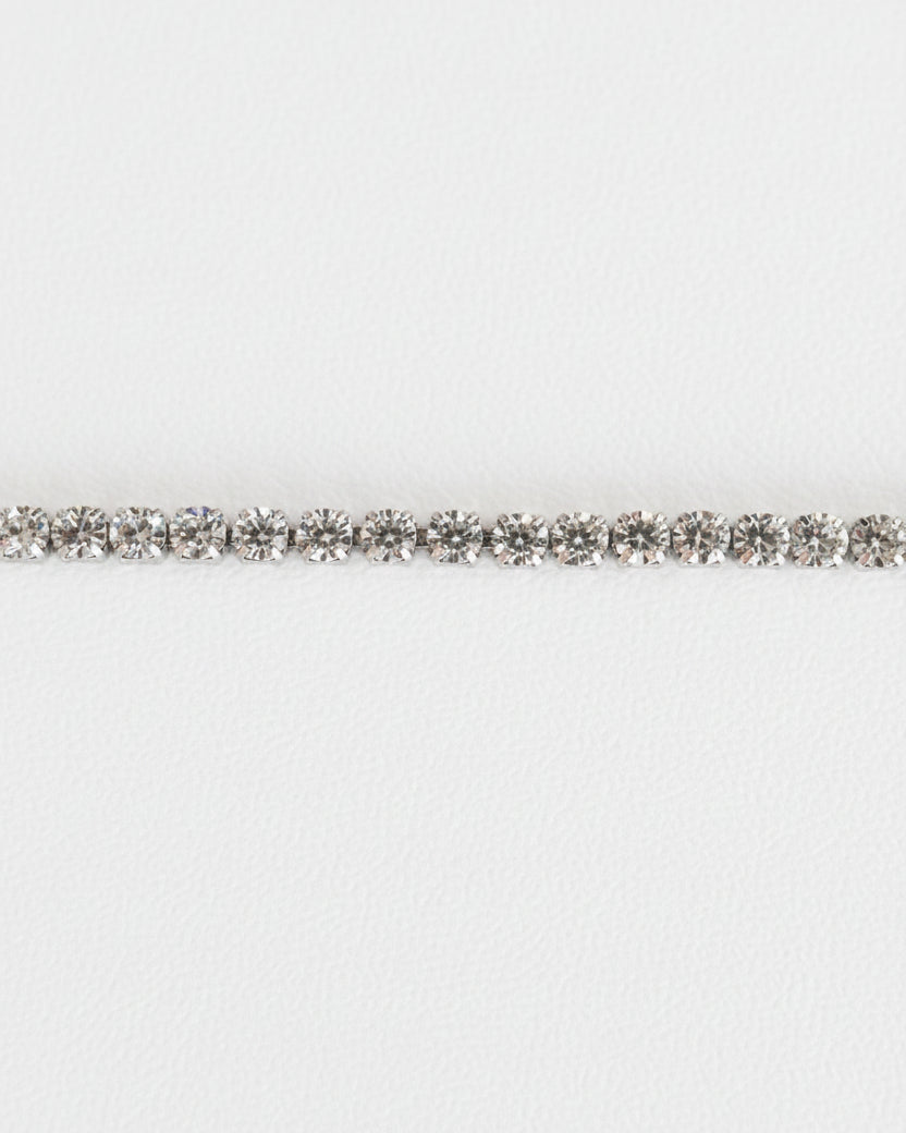 Embun White Diamante Bracelet | Silver