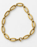 Plain Thick Link Bracelet | Gold