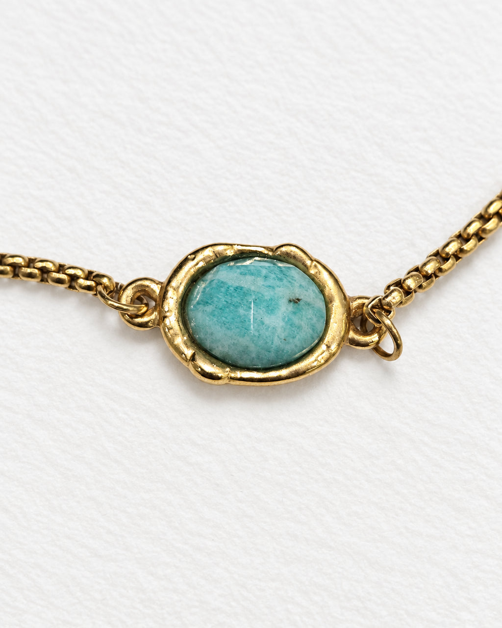 Pesona Oval Amazonite Slide Bracelet | Gold