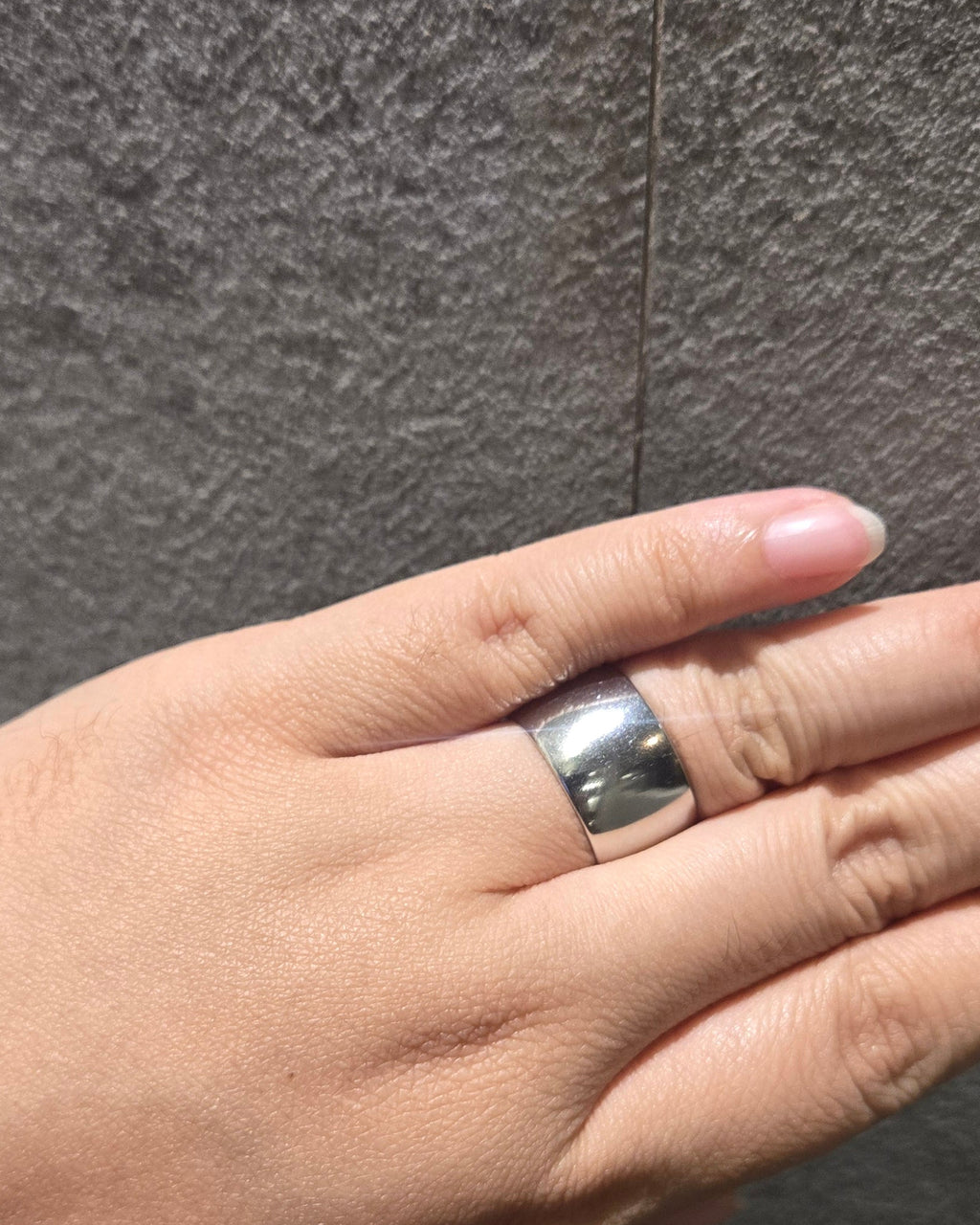 Mirror Thick Plain Ring | Silver